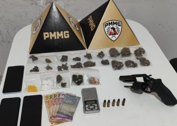 PM prende homem após operação com apreensão de drogas e arma no bairro Grã-Duquesa